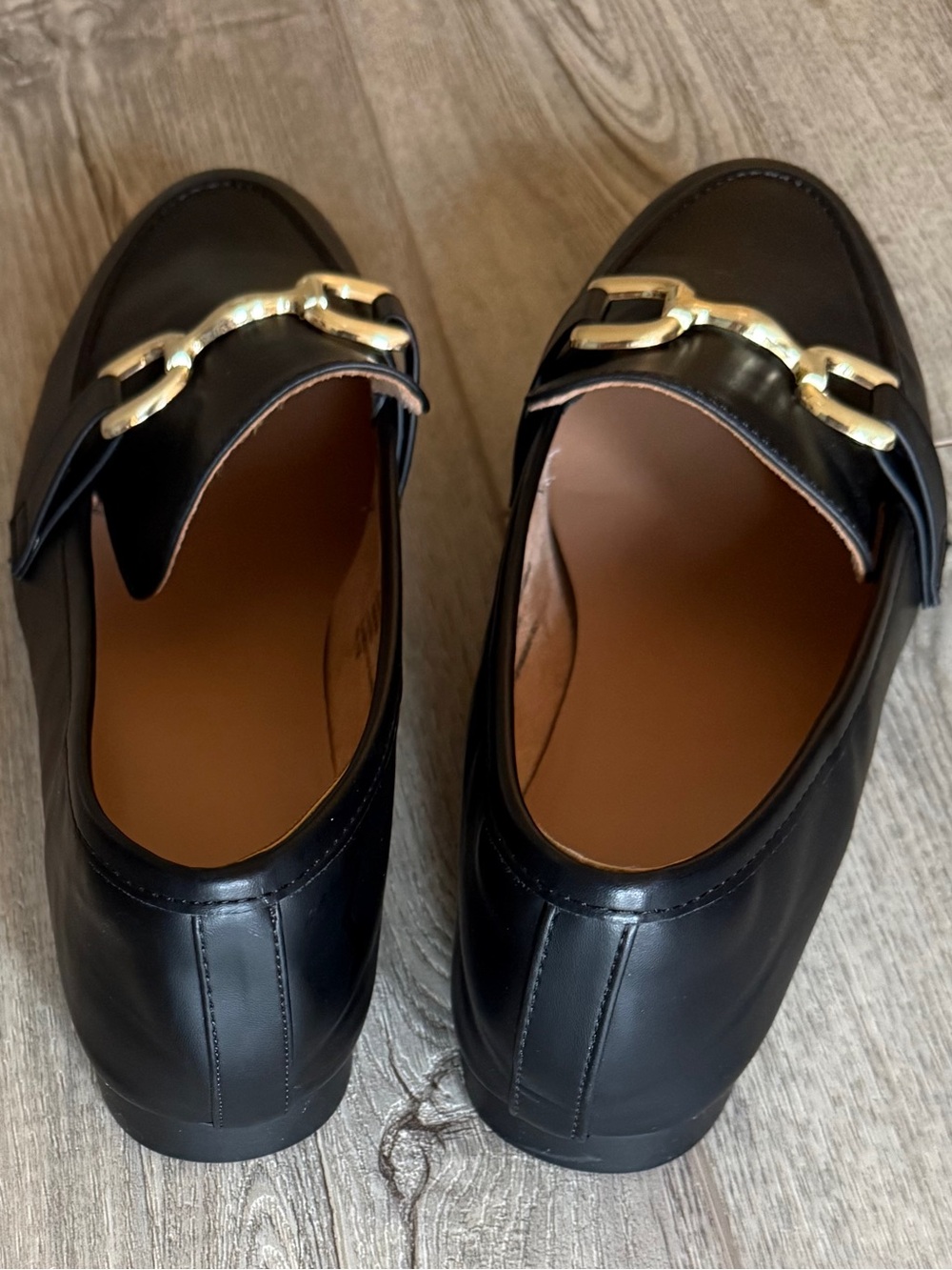 a new day Black Loafers with Gold Buckle NWT - Picture 3 of 3